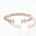 18K Interlocking Chanel Cuff Logo Choker Necklaces