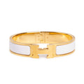 18K Clic Hermès White Bracelet