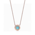 18K Tiffany & Co. Diamond & Turquoise Circle Pendant Necklace