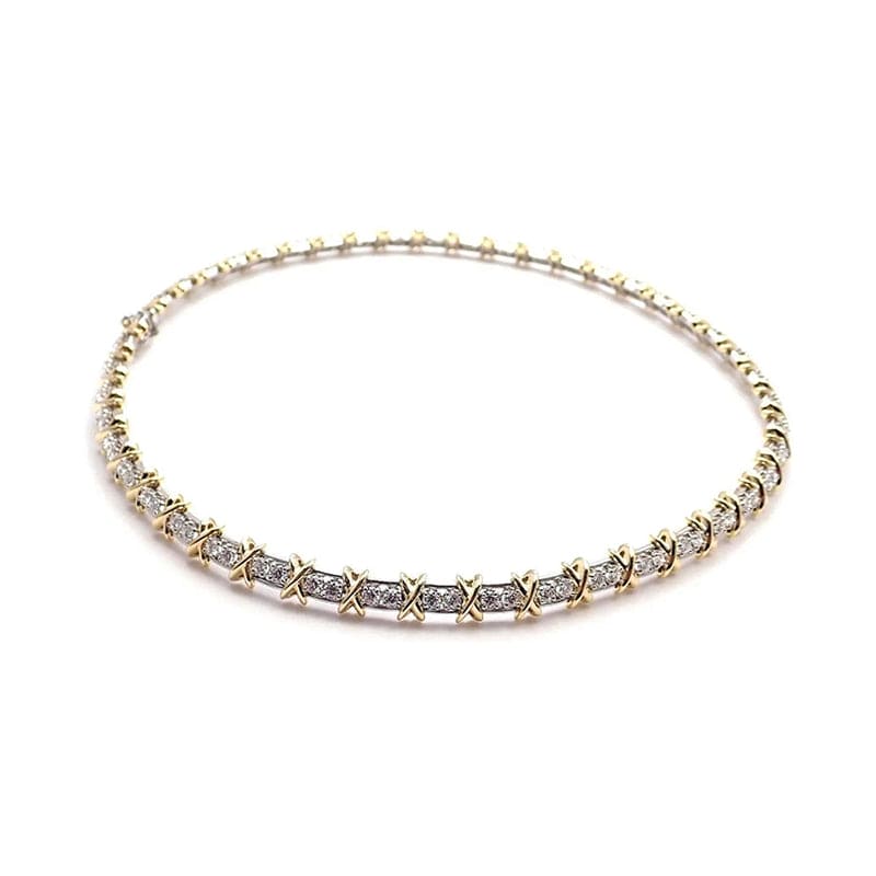 18K Tiffany & Co. Schlumberger Eighteen Stone Choker Necklace