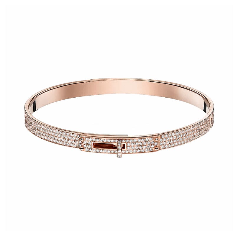 18K Rose Gold Kelly Diamonds Hermès Bracelet