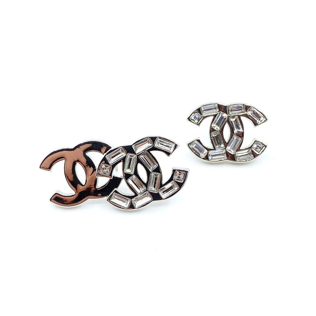18K Chanel Crystal Earrings