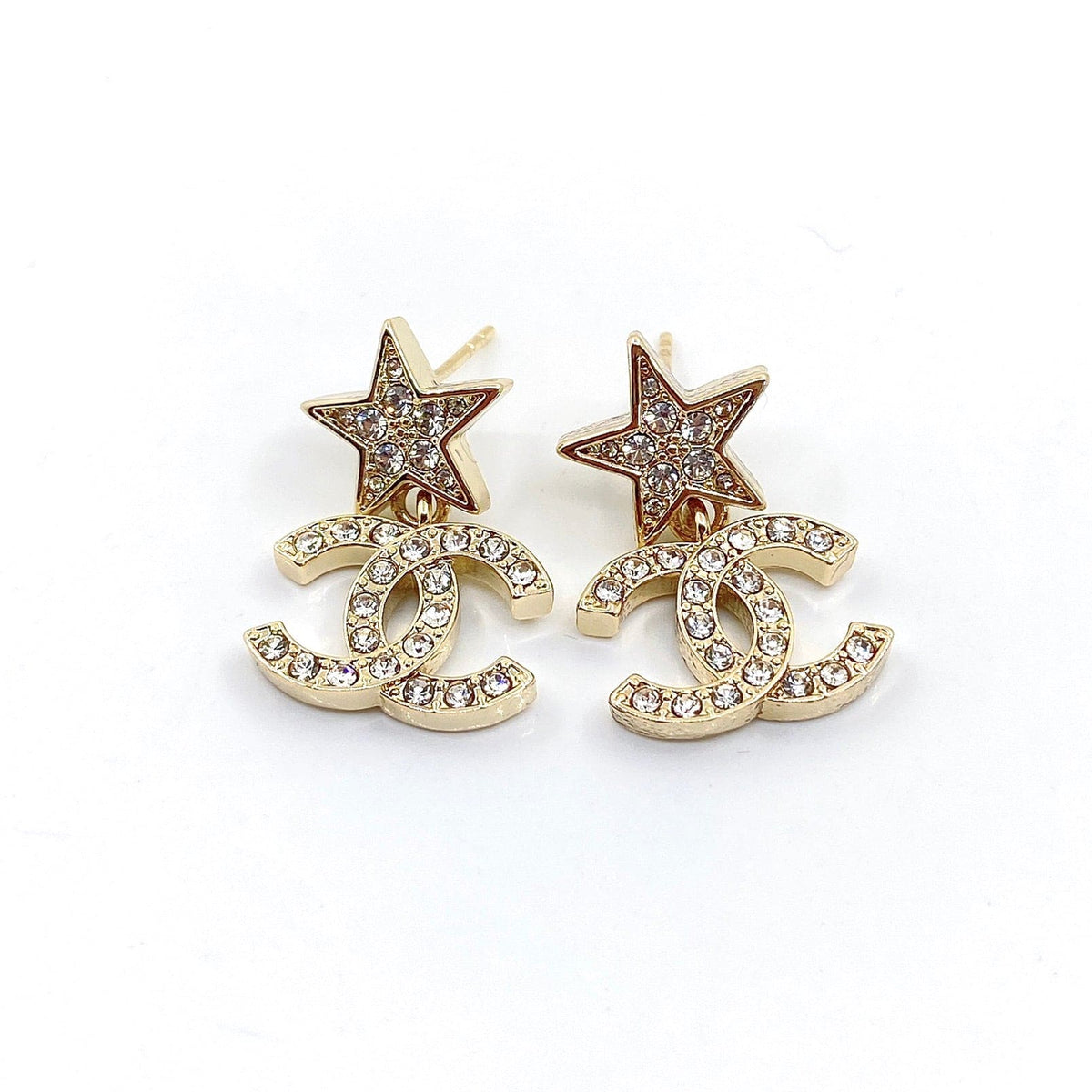 18K Chanel Star Diamond Earrings