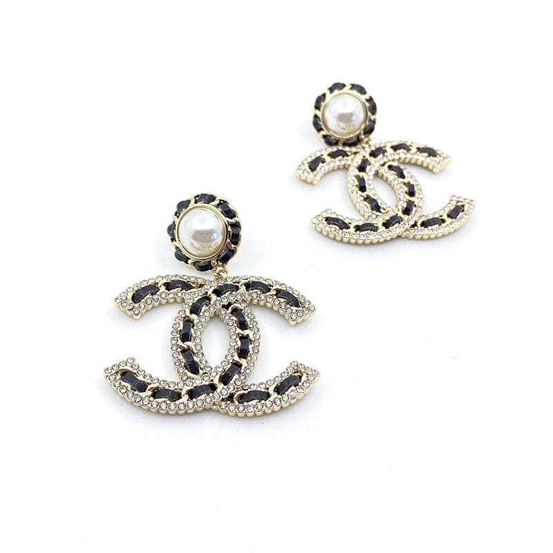 18K Chanel Pearl Drop Earrings