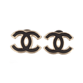 18K Chanel Black Earrings