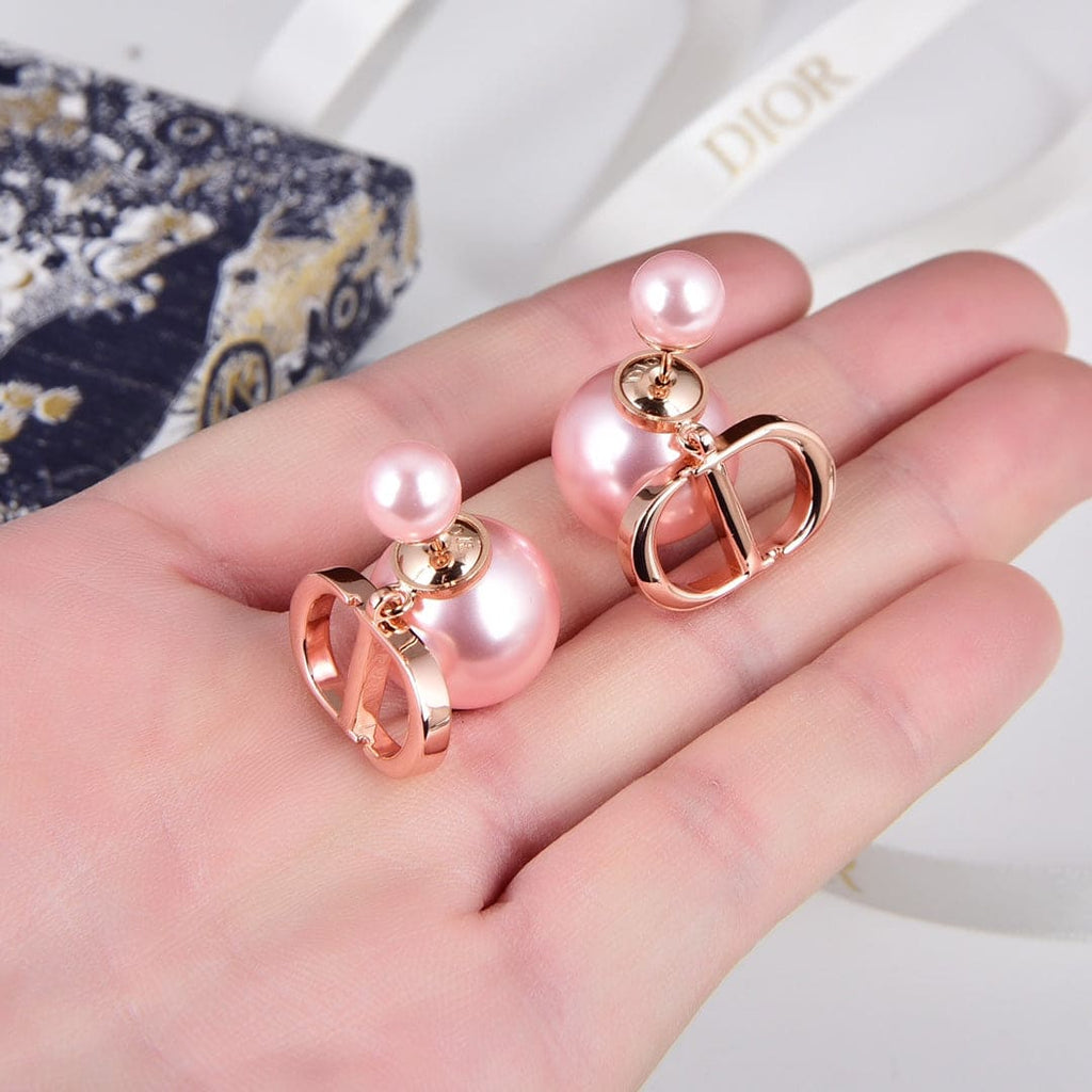 18K Dior Tribales Pink Pearl Earrings
