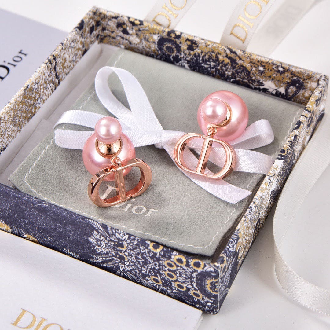 18K Dior Tribales Pink Pearl Earrings