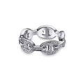 18K Chaine D'Ancre Enchainee Diamond Hermès Ring