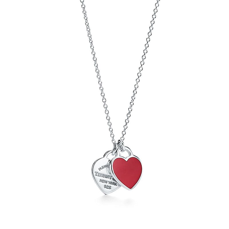 Tiffany & Co. Red Double Heart Necklaces