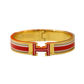 18K Clic Hermès Red & White Bracelet