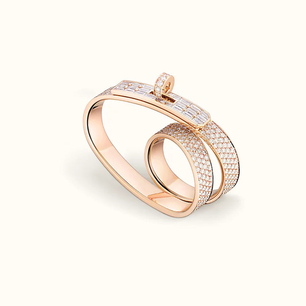 18K Kelly Gavroche Double Hermès Ring