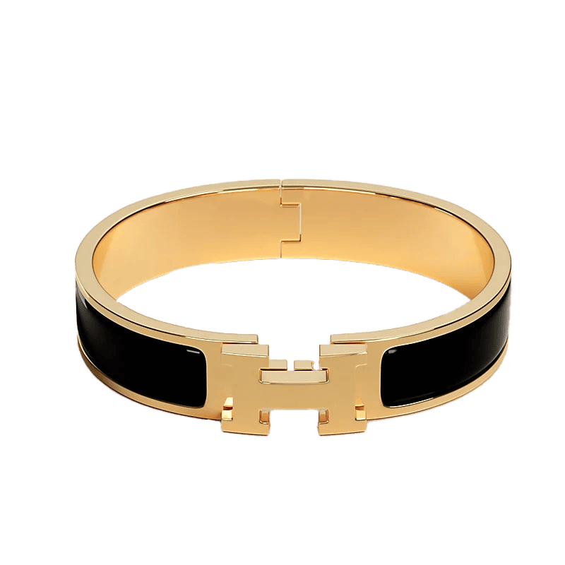 18K Clic Hermès Black Bracelet