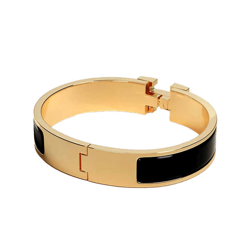 18K Clic Hermès Black Bracelet