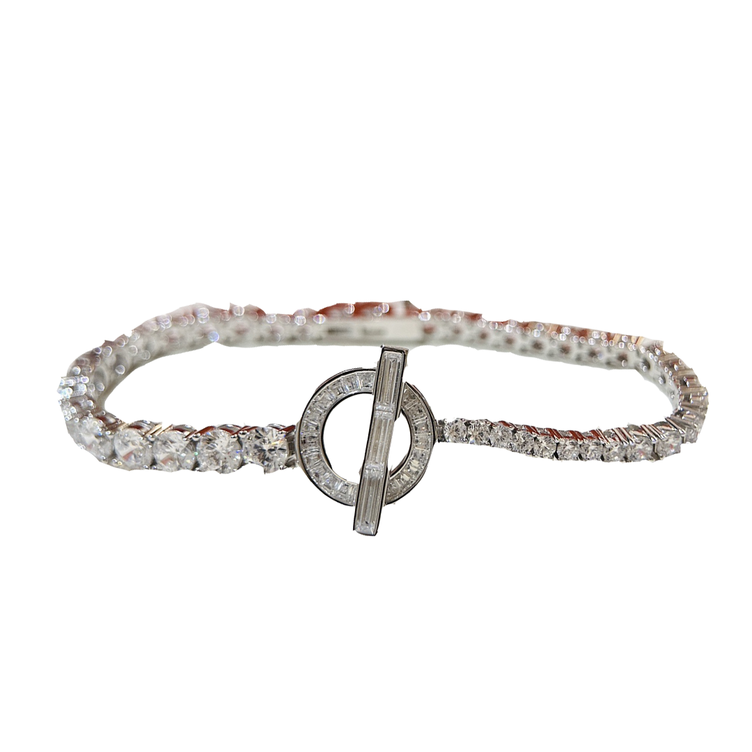 18K Finesse Link Diamond Hermès Bracelet