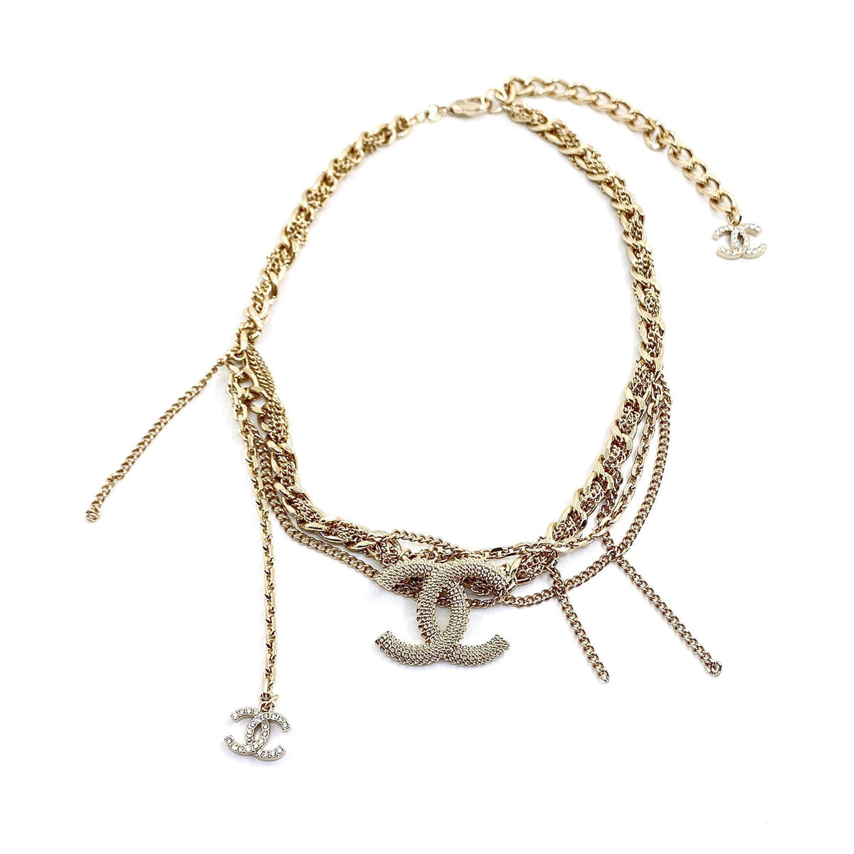 18K Chanel Crystals Choker Necklace