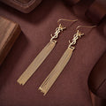 18K Saint Laurent YSL Monogram Tassels Earrings