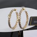 18K Chanel Crystal Earrings