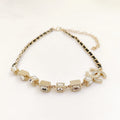 18K Chanel Square Crystal Choker Necklace