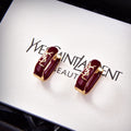 18K Saint Laurent Red Earrings