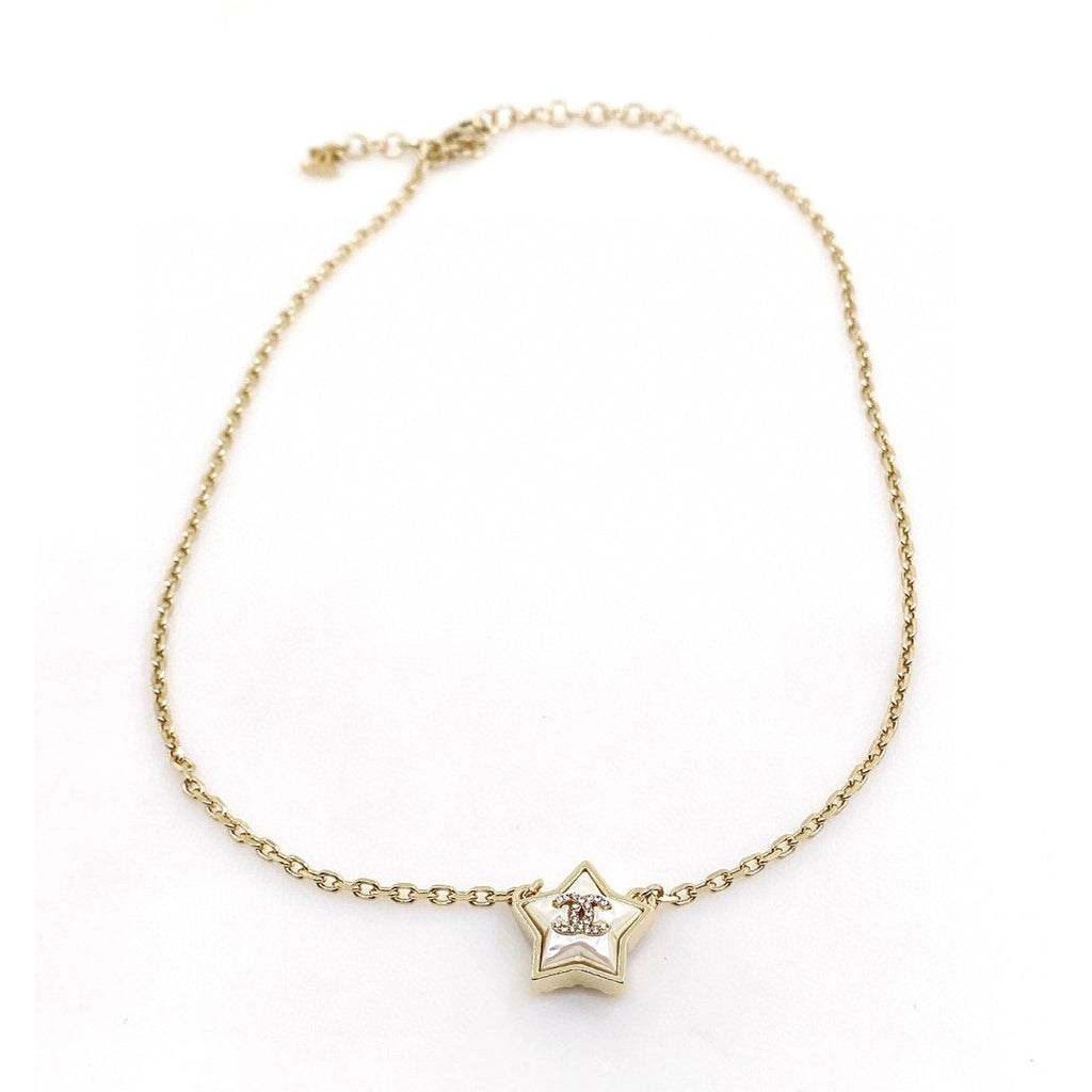 18K Chanel Star Pearl Necklace