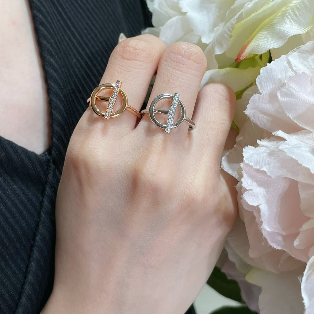 18K Echappee Diamond Hermès Ring
