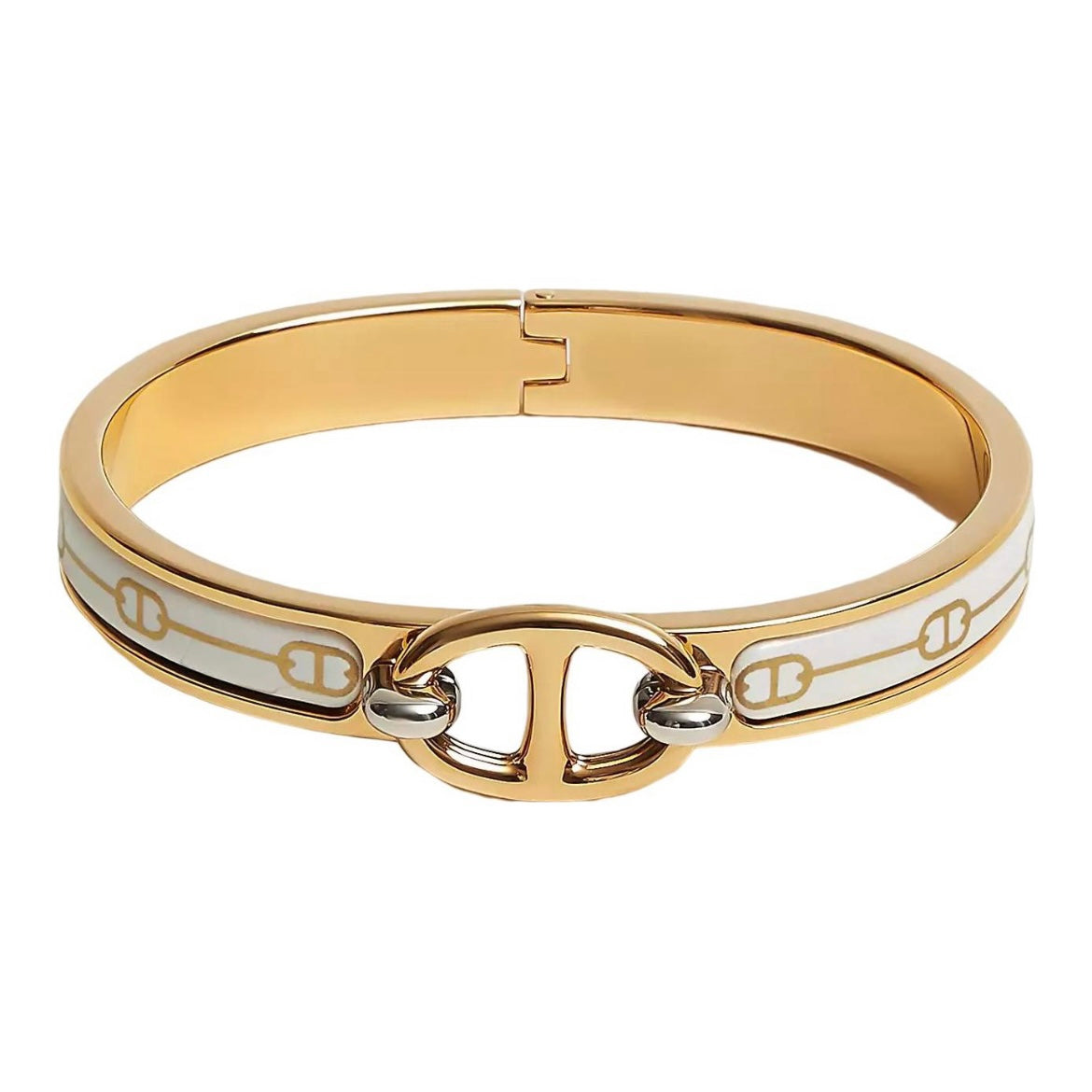 18K Mini Clic Cha?ne D'ancre Hermès Bracelet