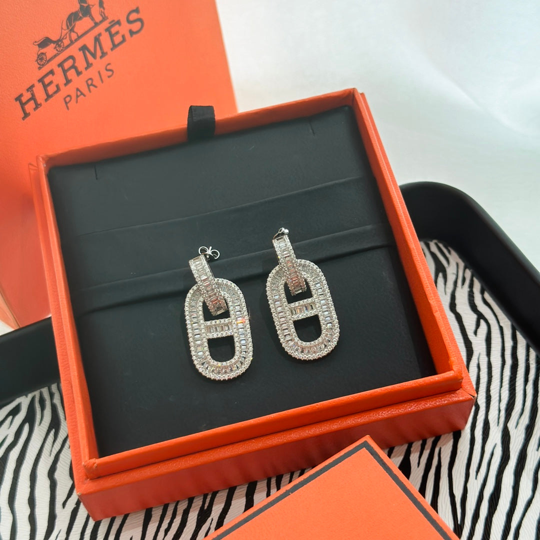 18K Diamonds Hermès Earrings