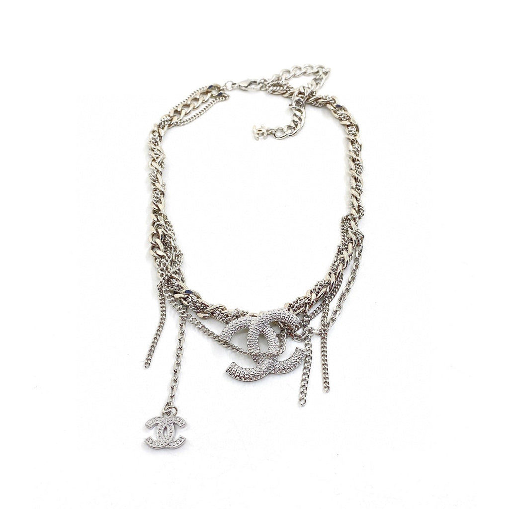18K Chanel Chain Diamond Necklace
