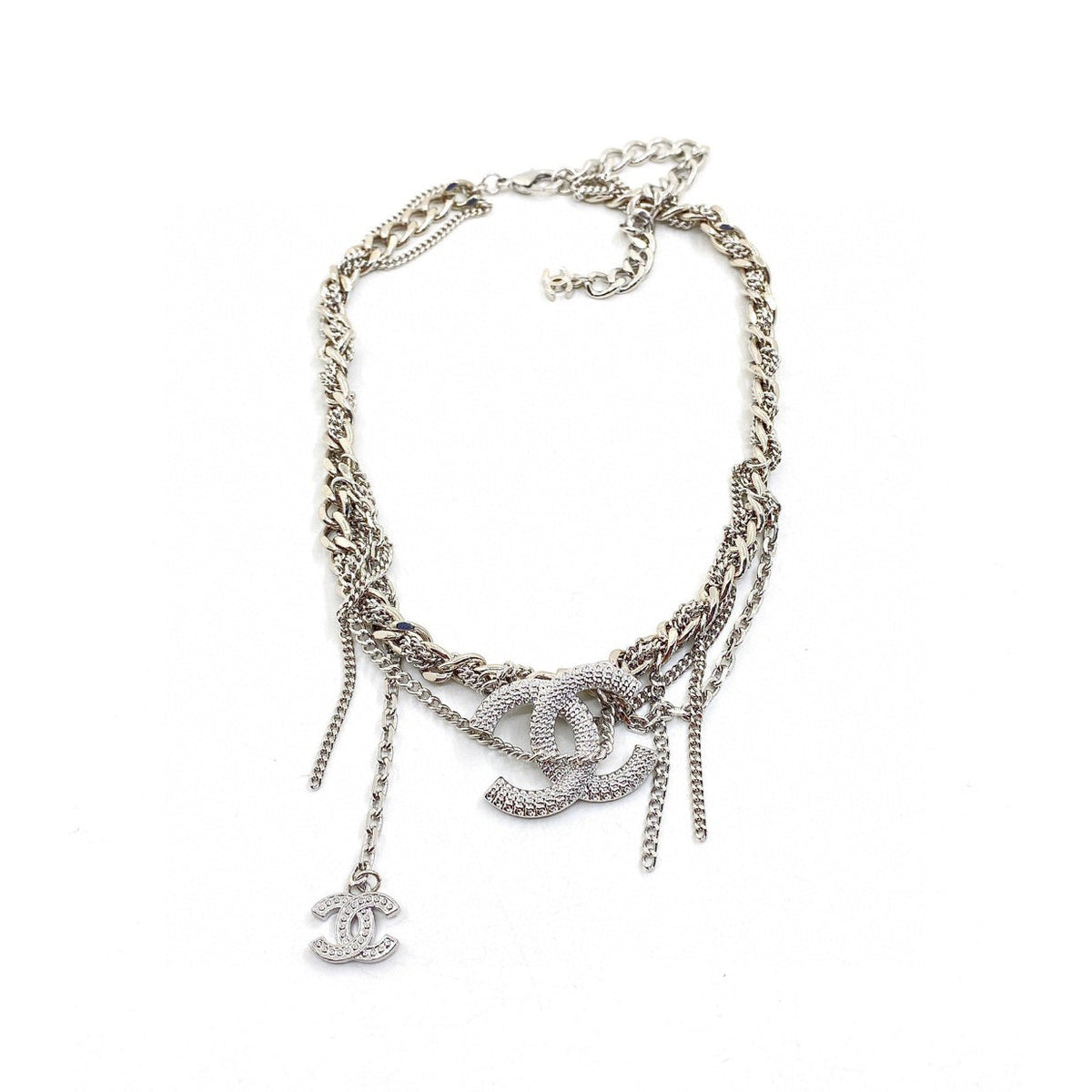 18K Chanel Chain Diamond Necklace