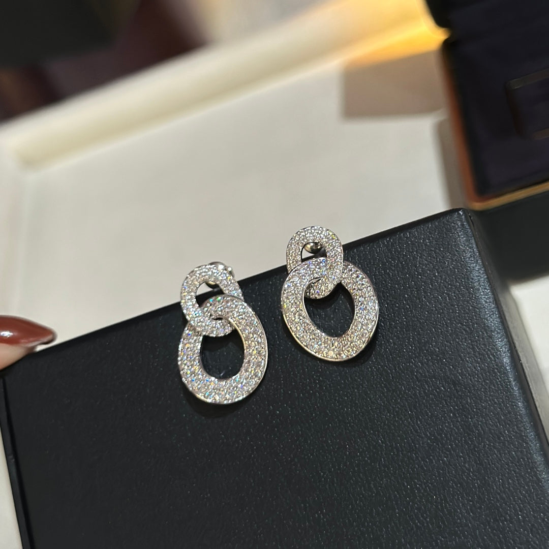 18K Van Cleef & Arpels Olympia Diamonds Earrings