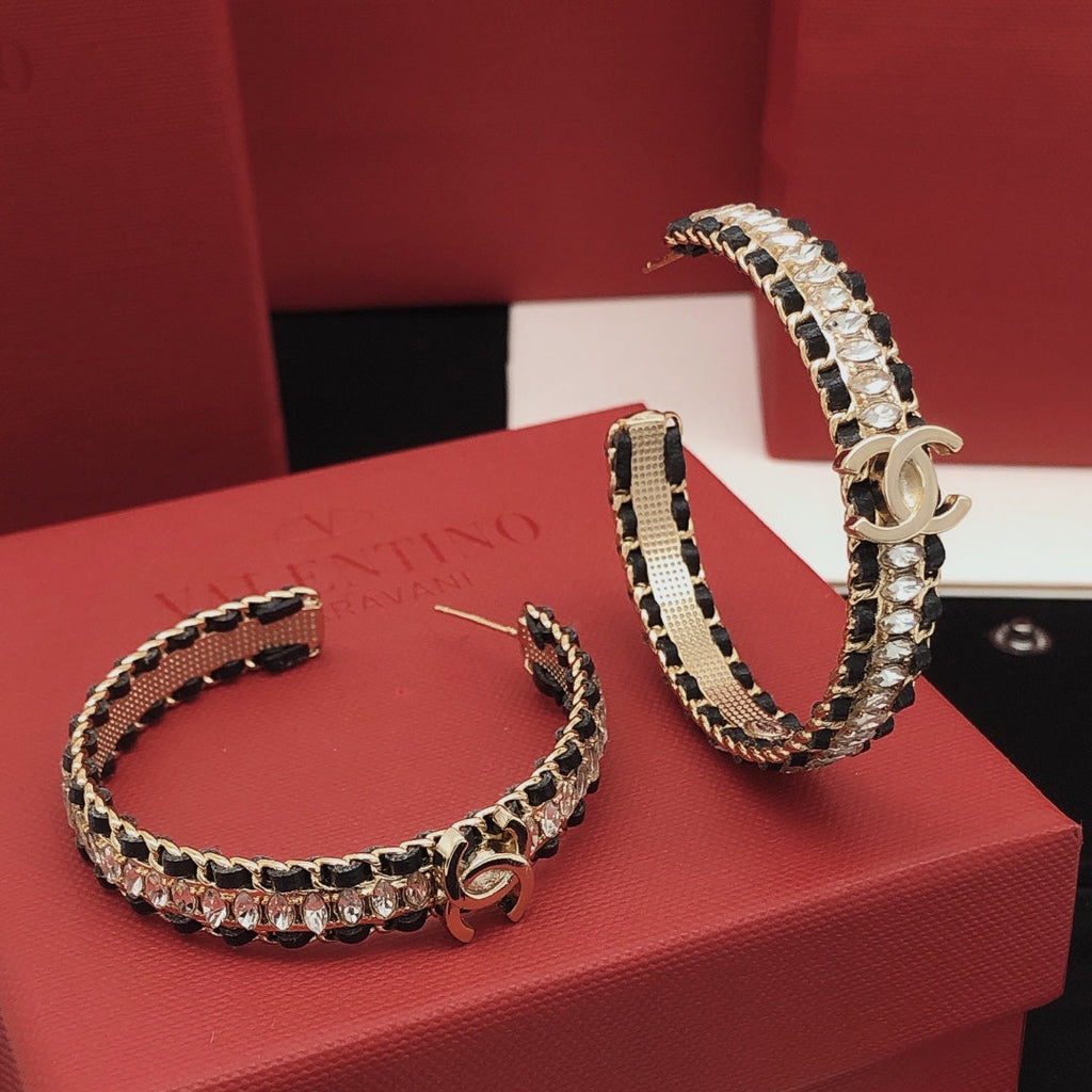 18K Chanel Strass Earrings