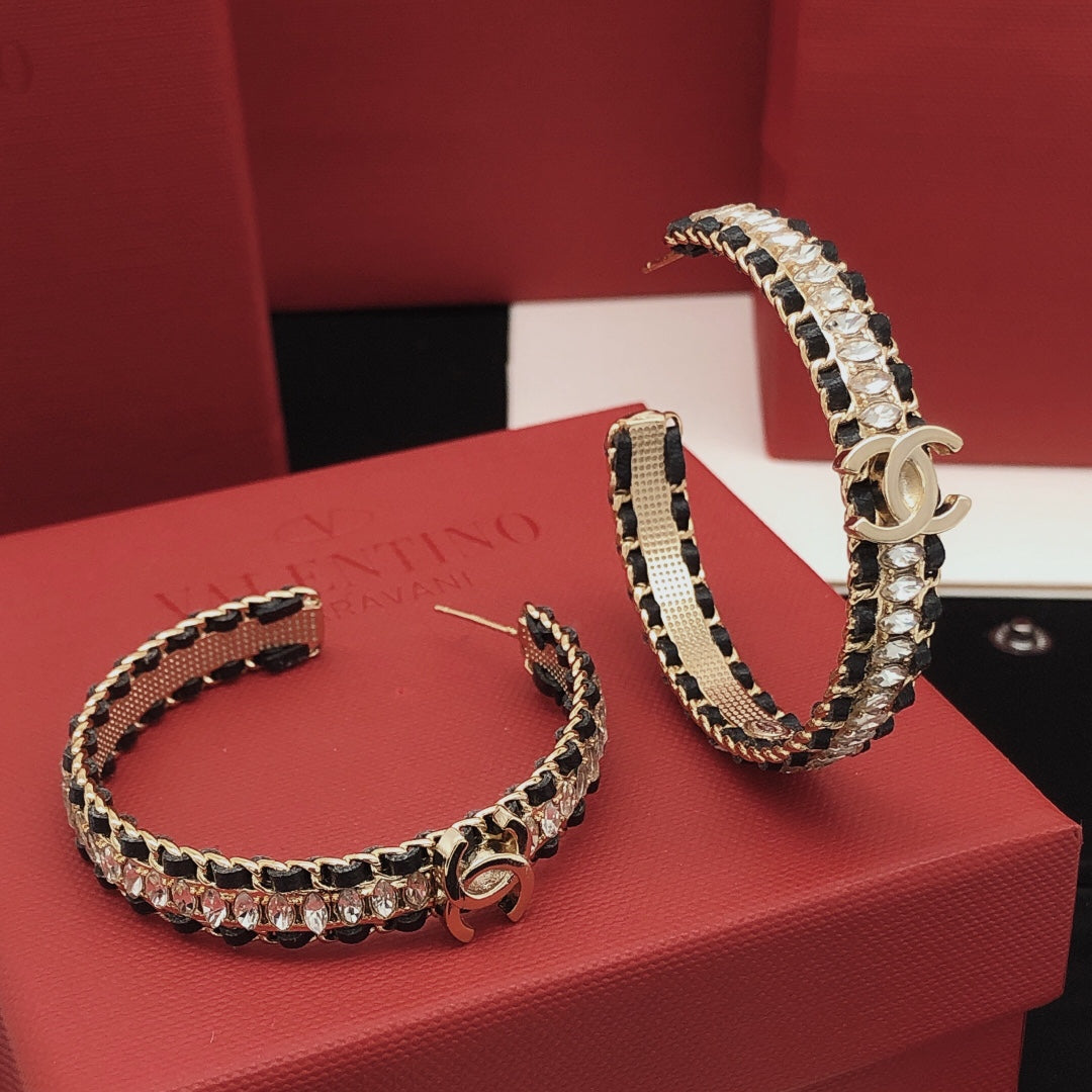 18K Chanel Strass Earrings