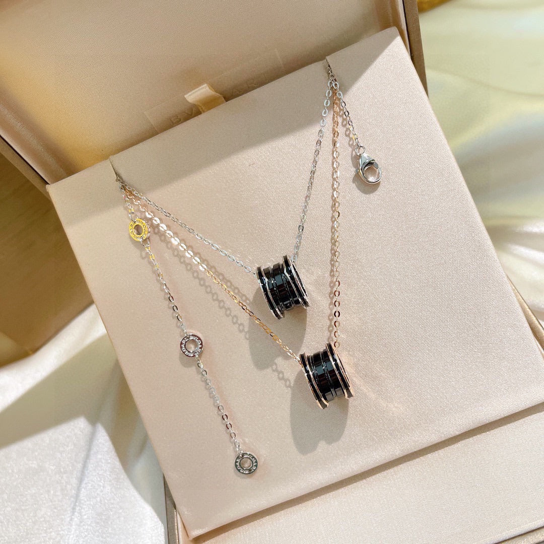 18K BVLGARI B.ZERO1 Black Ceramic Necklace