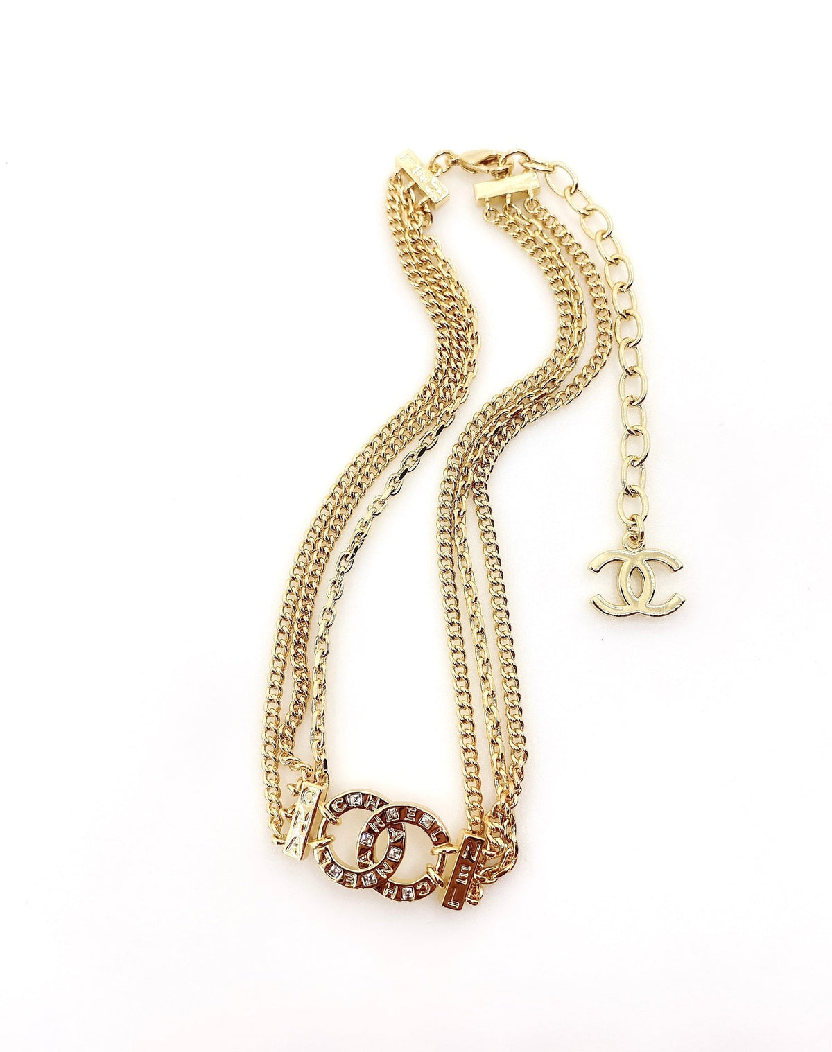 18K Chanel Chain Choker Necklace