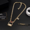 18K Chanel Red Bag Pendant Necklace