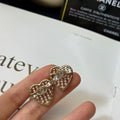 18K Chanel Pearl Heart Earrings
