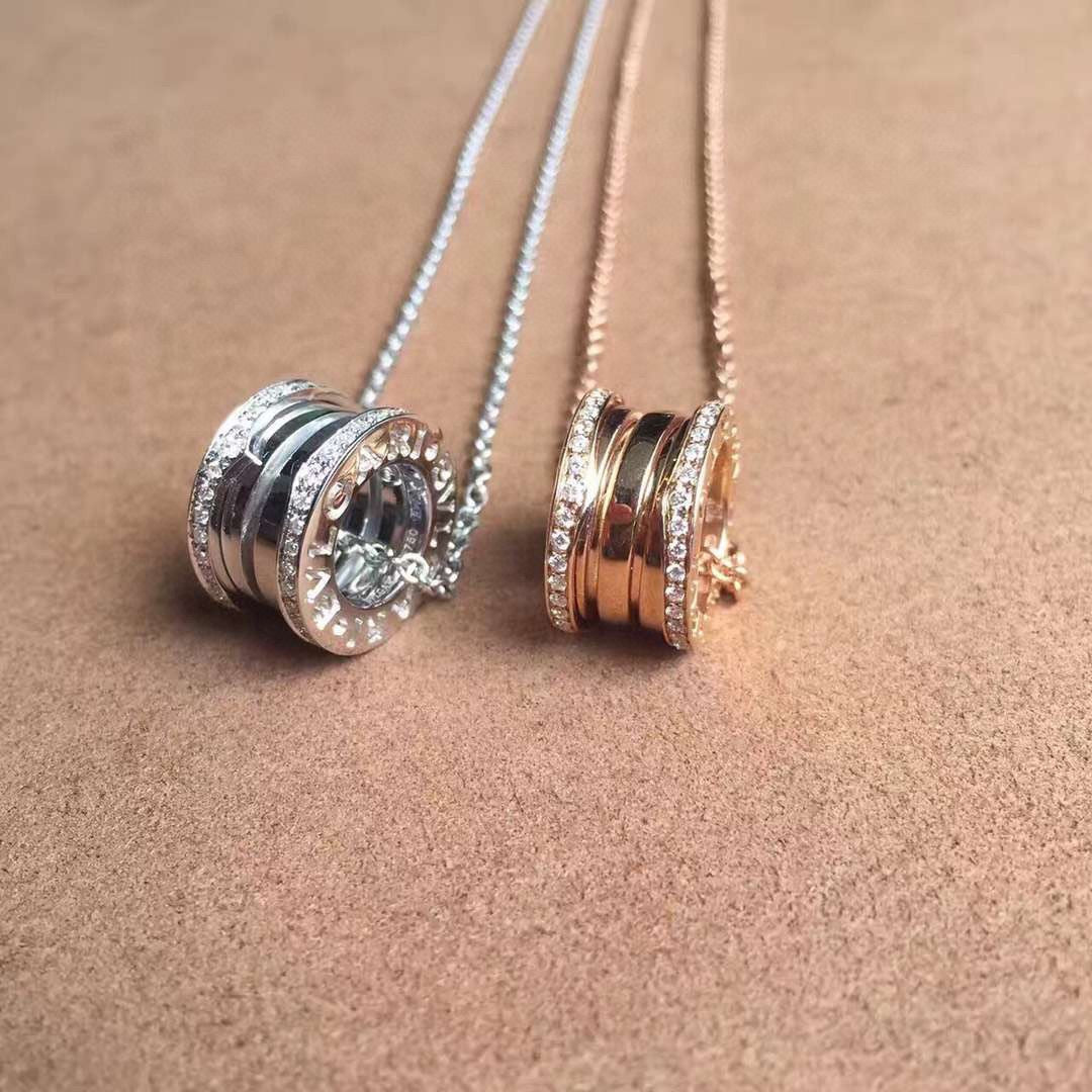 18K BVLGARI B.ZERO1 Pave Diamonds Necklace
