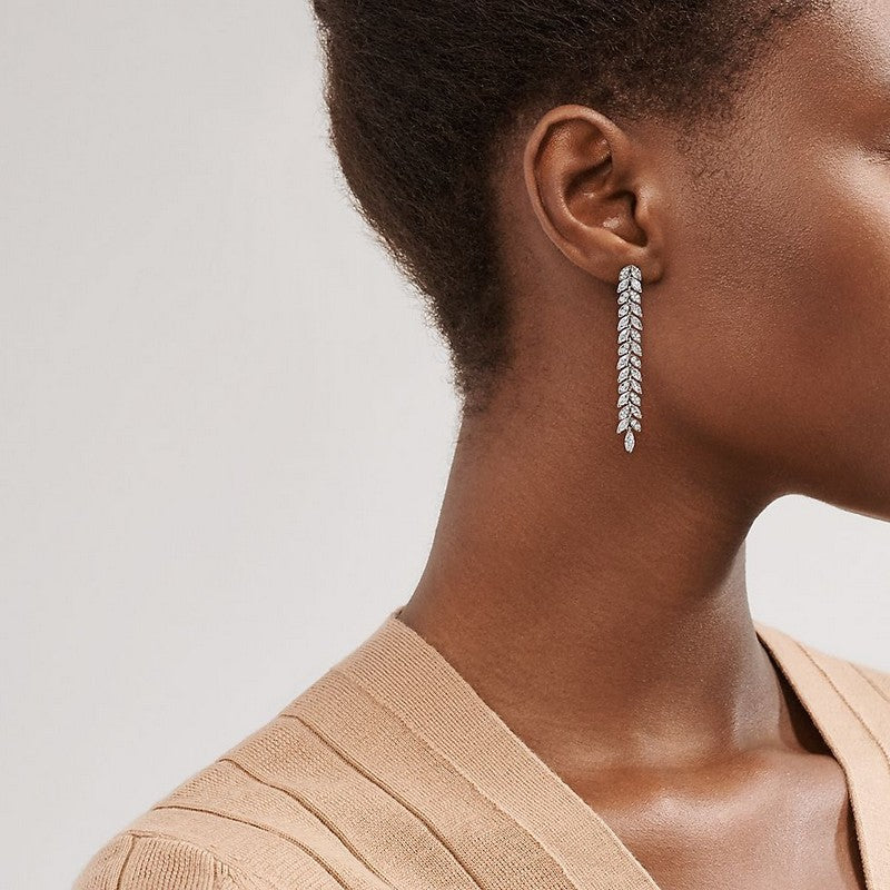 18K Tiffany & Co. Victoria Diamond Vine Drop Earrings