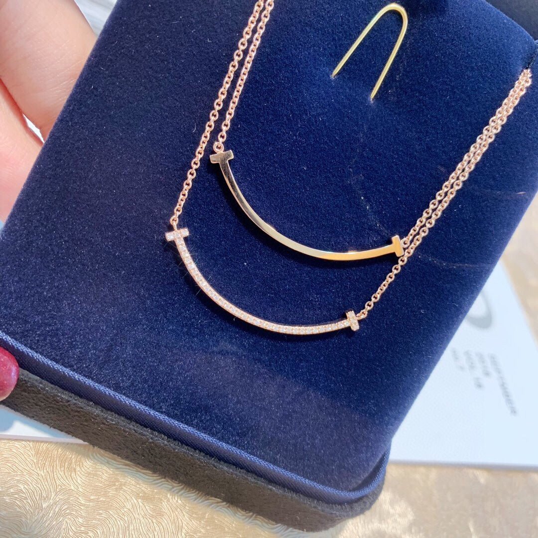 18K Tiffany & Co. Medium Diamond Pendant Necklace
