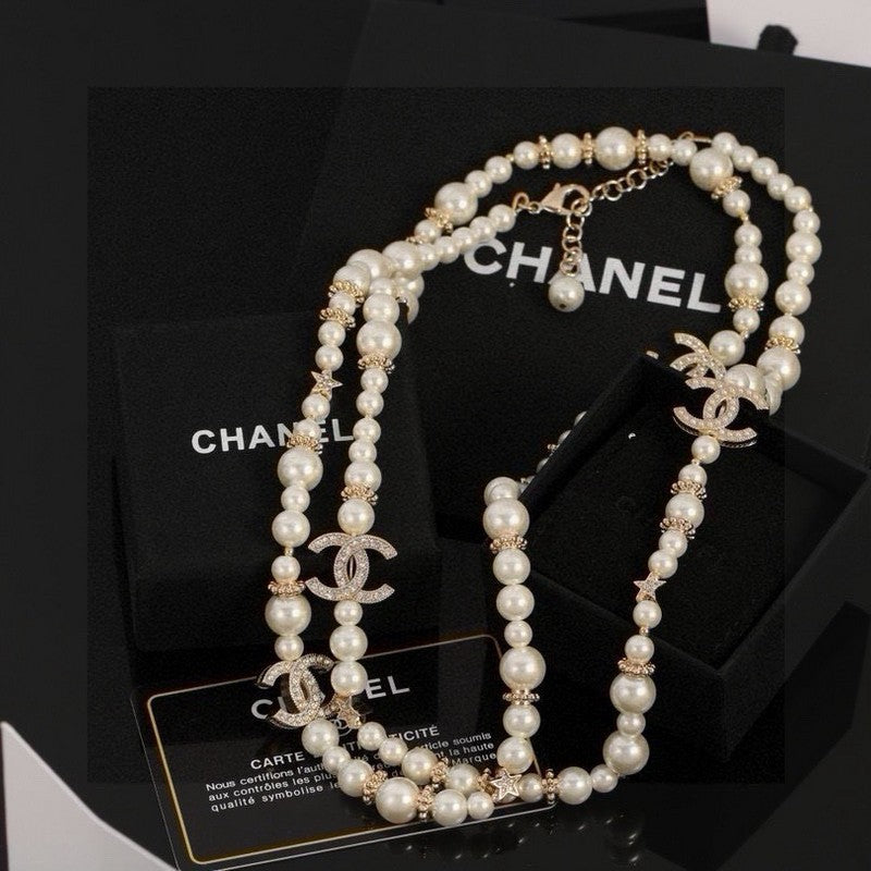 18K Chanel 26C Long Pearl Necklace