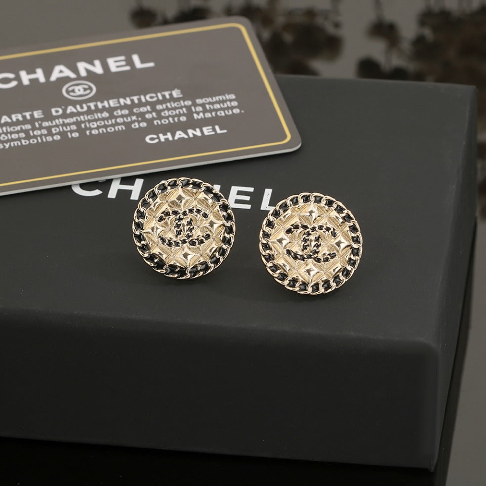 18K Chanel Strass Earrings