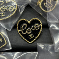 18K Chanel Black Heart Brooch