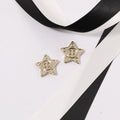 18K Chanel Star Gold Earrings
