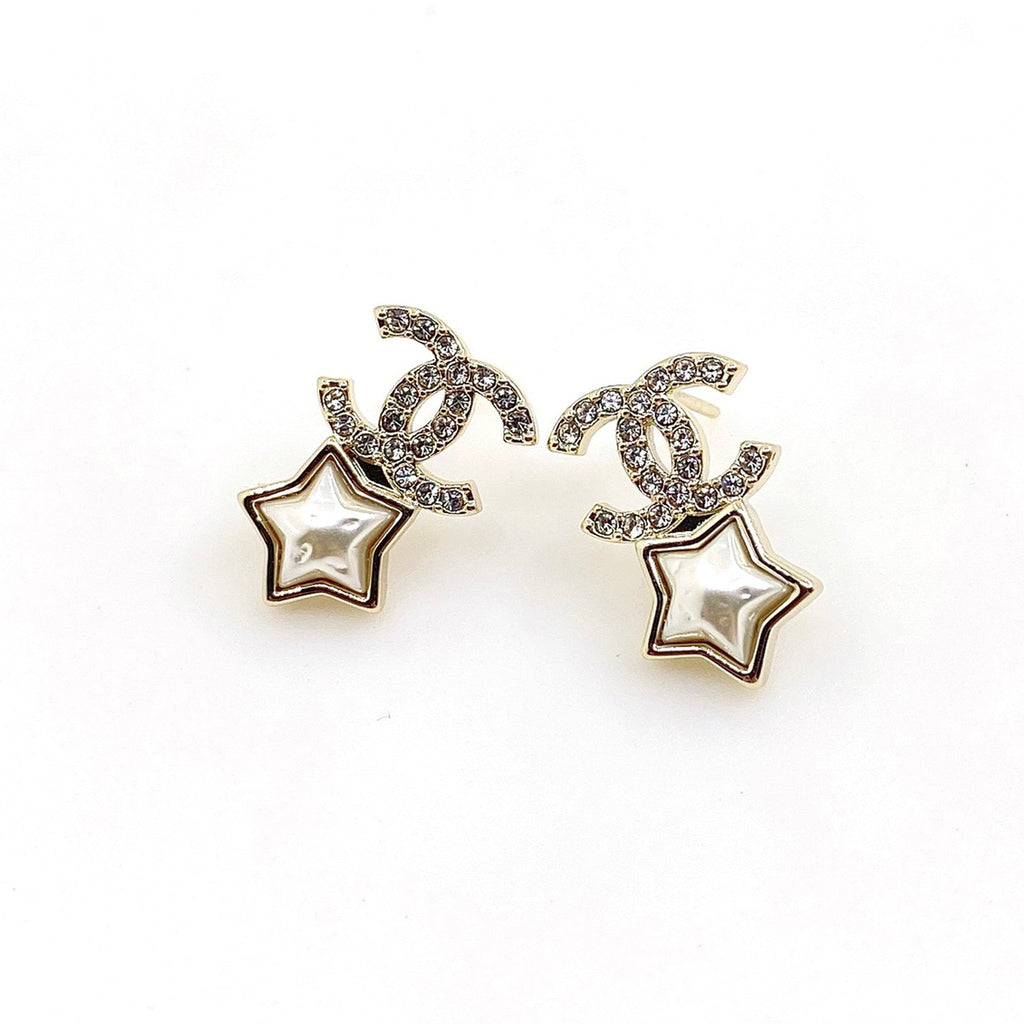 18K Chanel Star Crystals Earrings