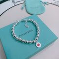 18K Return to Tiffany & Co. Red Heart Bead Bracelet