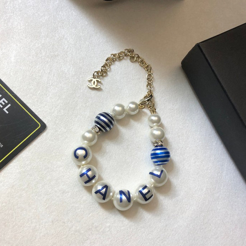 18K Chanel Blue Pearl Bracelet
