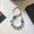 18K Chanel Blue Pearl Bracelet
