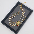 18K Chanel Color Crystal Pearls Choker Necklace