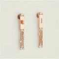 18K Hermès Diamond Kelly Gavroche Earrings