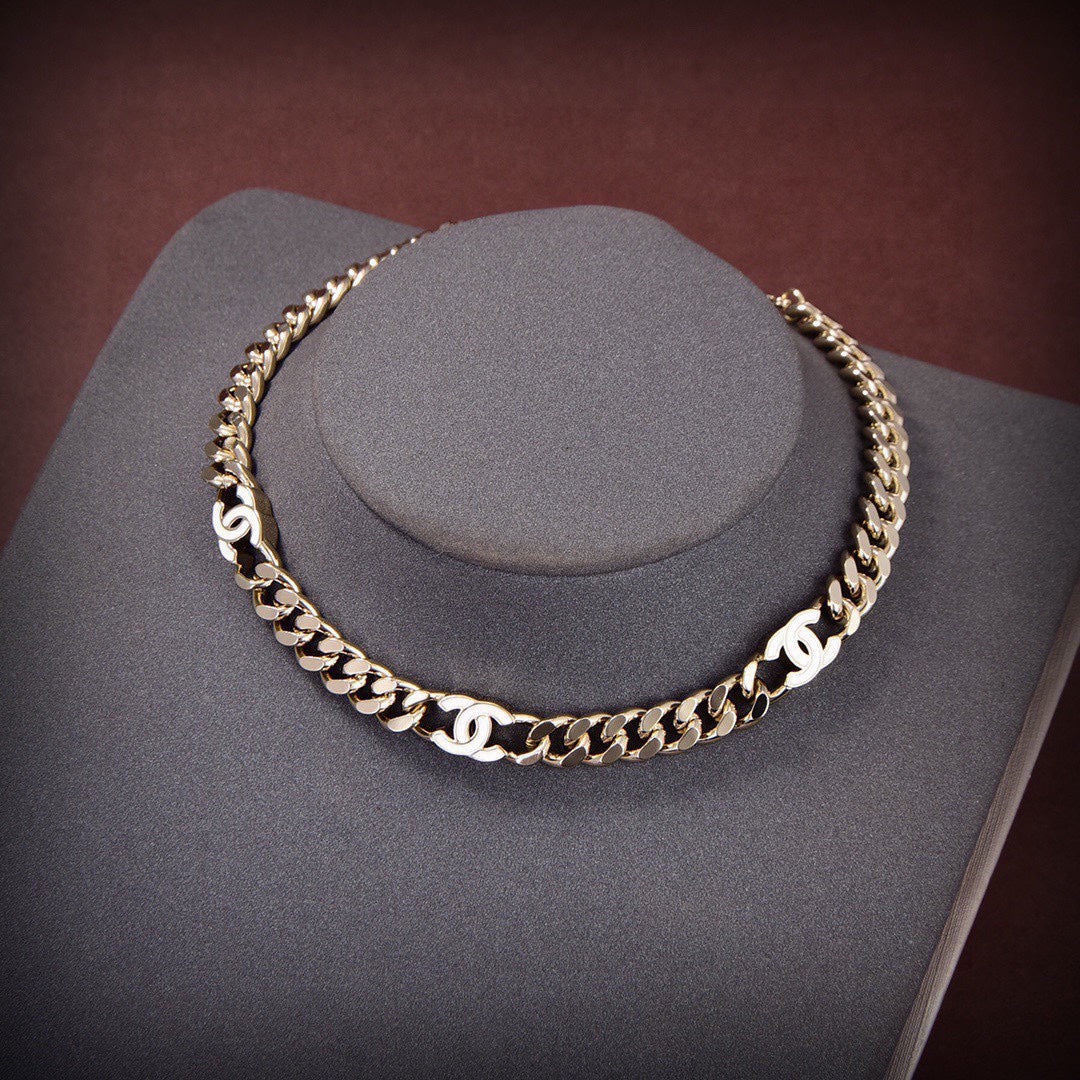 18K Chanel Crystals Choker Necklace